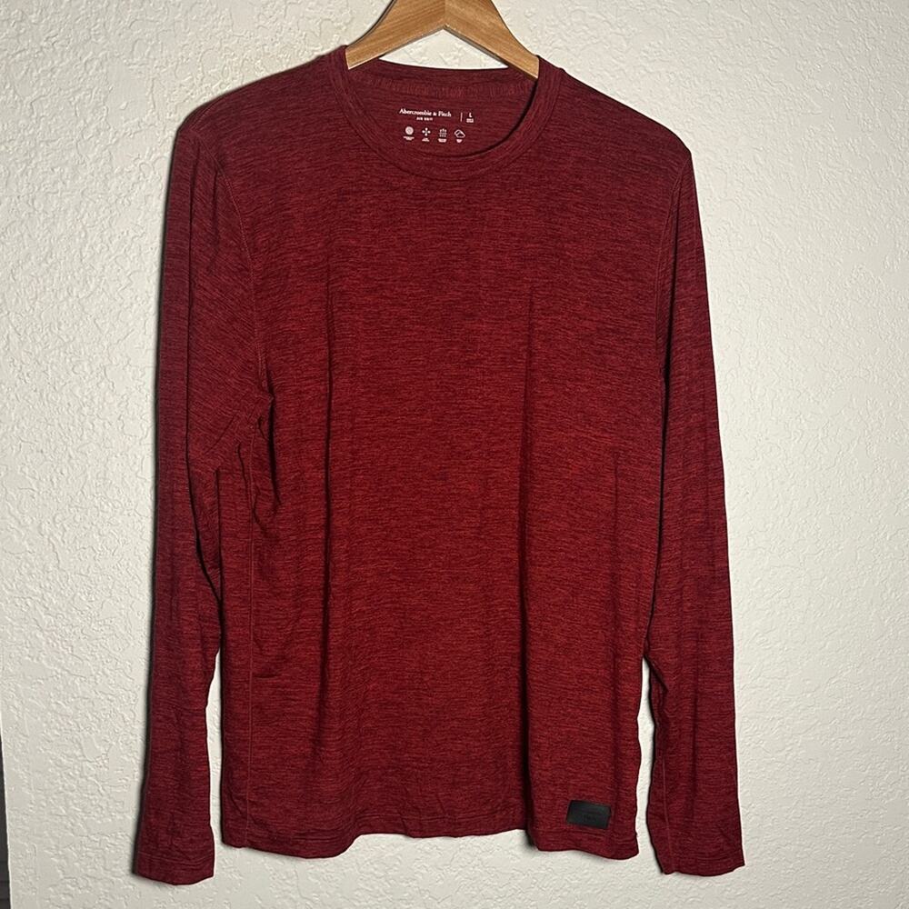 NEW Abercrombie & Fitch Air Knit Maroon Red T-Shirt Performance Athletic Soft